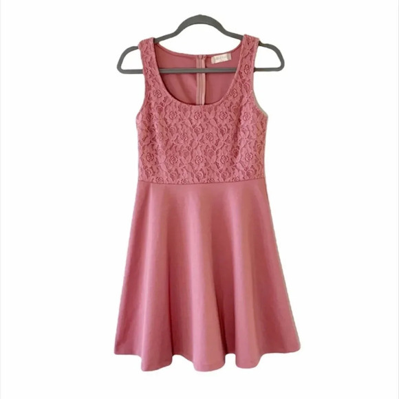 Altar’d State Mauve Lace Tank Swing Dress Small S - Picture 1 of 9